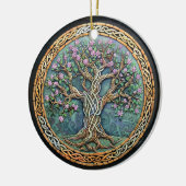 Baum des Lebens keltischer Knoten Keramik Ornament (Links)