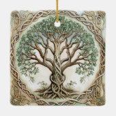 Baum des Lebens keltischer Knoten Keramikornament (Rückseite)