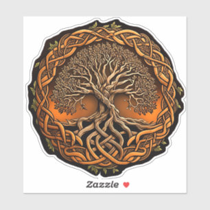 Baum des Lebens keltischer Knoten Sticker