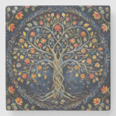 Baum des Lebens Keltischer Stone Untersetzer (Vorderseite)