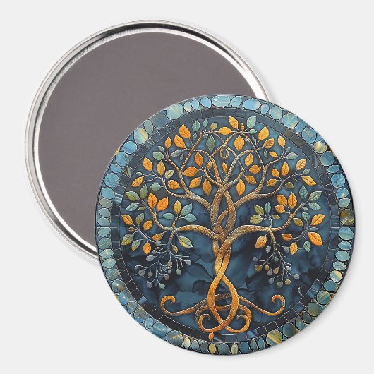 Baum des Lebens keltisches Magnet (Vorderseite/Rückseite)