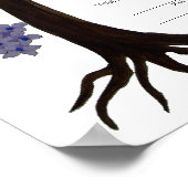 Baum des Lebens Ketubah & Granatäpfel, Portrait (h Poster (Ecke)