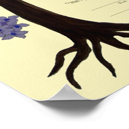 Baum des Lebens Ketubah & Granatäpfel, Portrait-hi Poster (Ecke)