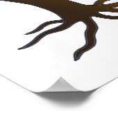 Baum des Lebens Ketubah mit einem hebräischen Zita Poster (Ecke)