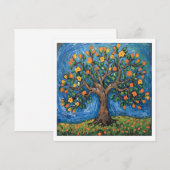 Baum des Lebens Kunstwerk, keltisch Einladung (Vorne/Hinten)