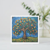 Baum des Lebens Kunstwerk, keltisch Einladung (Stehend Vorderseite)