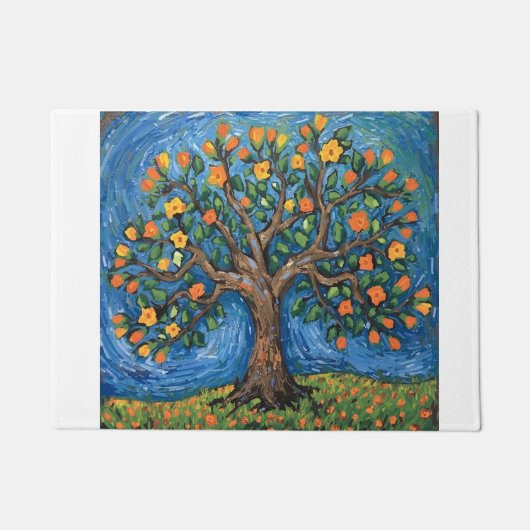 Baum des Lebens Kunstwerk, keltisch Fußmatte (Vorderseite)