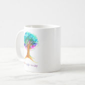 Baum des Lebens Liebe Einheit Kaffeetasse (Vorderseite Links)