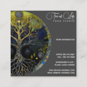 Baum des Lebens Luna Quadratische Visitenkarte (Rückseite)