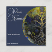 Baum des Lebens Luna Quadratische Visitenkarte (Vorderseite)