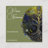 Baum des Lebens Luna Quadratische Visitenkarte (Vorderseite)