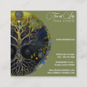 Baum des Lebens Luna Quadratische Visitenkarte (Rückseite)