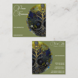 Baum des Lebens Luna Quadratische Visitenkarte