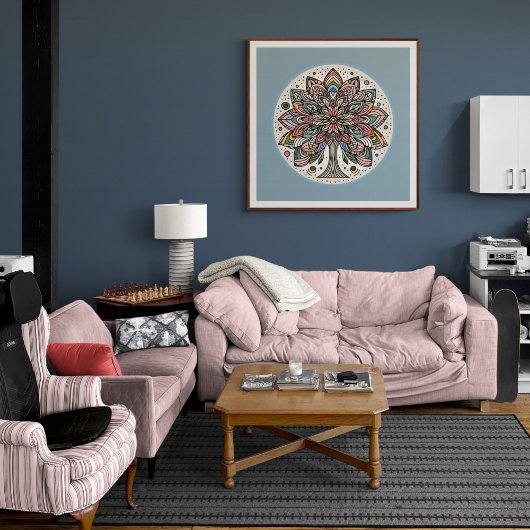 Baum des Lebens Mandala - Lebendige Harmonie Poster