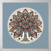 Baum des Lebens Mandala - Lebendige Harmonie Poster (Vorne)