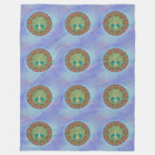 Baum des Lebens - Mandala Nahtloses Muster 1 Fleecedecke (Vorderseite)