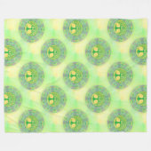 Baum des Lebens - Mandala Nahtloses Muster 2 Fleecedecke (Vorderseite (Horizontal))