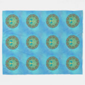 Baum des Lebens - Mandala Nahtloses Muster 3 Fleecedecke (Vorderseite (Horizontal))