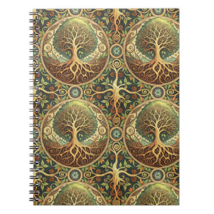 Baum des Lebens Mandala Spirituelles Designmuster Notizblock