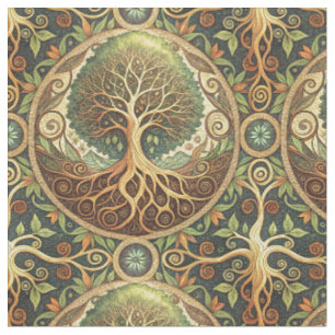 Baum des Lebens Mandala Spirituelles Designmuster  Stoff