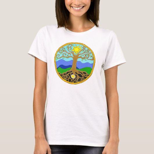 Baum des Lebens Mandala T-Shirt (Vorderseite)