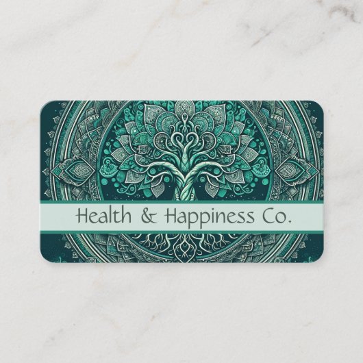 Baum des Lebens Mandala Visitenkarte (Vorderseite)