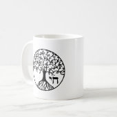 Baum des Lebens mit CHAI Kaffeetasse (Vorderseite Links)