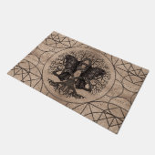 Baum des Lebens - mit hölzerner Beschaffenheit der Fußmatte (Schrägansicht)