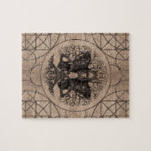 Baum des Lebens - mit hölzerner Beschaffenheit der Puzzle (Horizontal)