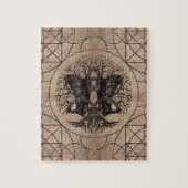 Baum des Lebens - mit hölzerner Beschaffenheit der Puzzle (Vertikal)