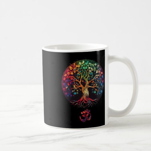Baum des Lebens mit Om-Symbol Yoga  Kaffeetasse (Rechts)
