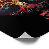 Baum des Lebens mit Om-Symbol Yoga  Poster (Ecke)
