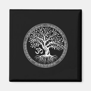 Baum des Lebens mit Om-Symbol Yoga Zen-Meditation Magnet