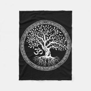 Baum des Lebens mit Om-Symbol Yoga-Zen-Meditations Fleecedecke