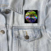 Baum des Lebens mit Regenbogen-Herzen Button (Beispiel)