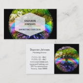 Baum des Lebens mit Regenbogen-Herzen Visitenkarte (Vorne/Hinten)