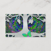 Baum des Lebens mit Schmetterling durch Amelia Visitenkarte (Rückseite)