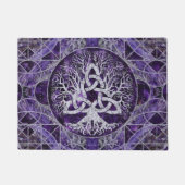 Baum des Lebens mit Triquetra Amethyst und Silber Fußmatte (Vorderseite)