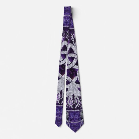 Baum des Lebens mit Triquetra Amethyst und Silber Krawatte (Rückseite)
