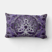 Baum des Lebens mit Triquetra Amethyst und Silber Lendenkissen (Rückseite)