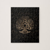 Baum des Lebens mit Triquetra auf Futhark Muster Puzzle (Vertikal)