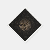 Baum des Lebens mit Triquetra auf Futhark Muster Serviette (Ecke)