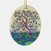 Baum des Lebens mit Vögeln Keramikornament (Rechts)