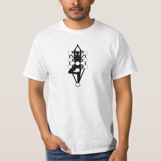 Baum des Lebens mit Yoga-Baum-Pose T-Shirt (Vorderseite)