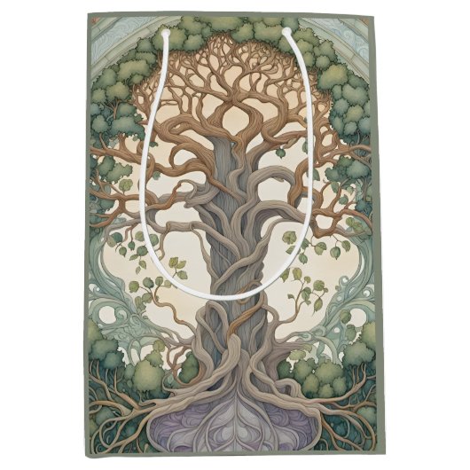 Baum des Lebens Mittlere Geschenktüte (Vorderseite)