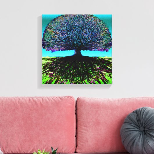 Baum des Lebens Moderne Kunst Leinwanddruck (Insitu (Wohnzimmer))