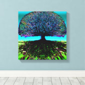 Baum des Lebens Moderne Kunst Leinwanddruck (Insitu (Holzboden))