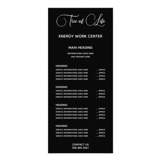 Baum des Lebens Moderne Werbekarte (Vorne)