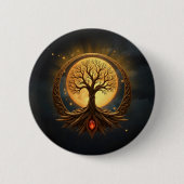 Baum des Lebens – Mondbeschienenes Erwachen Button (Vorderseite)