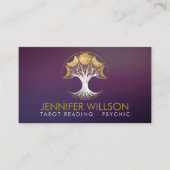 Baum des Lebens - Mondphasen - Perle und Gold Visitenkarte (Vorderseite)